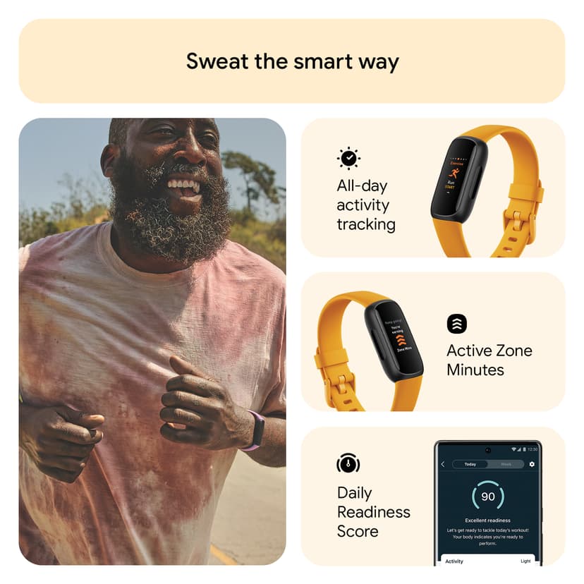 Fitbit Inspire 3 Black/Morning Glow Aktivitetspårare