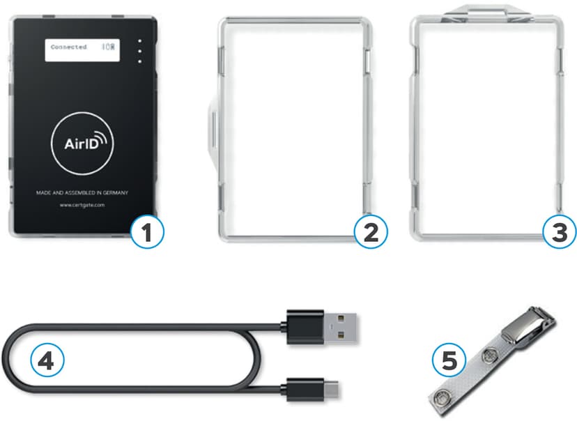 Certgate Airid V2 Bluetooth Contact Smart Card Reader Dustin.no