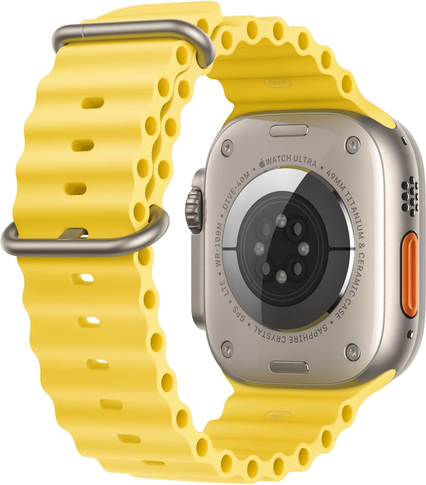 Apple Watch Ultra GPS + Cellular, 49mm Titanium Case with Yellow Ocean