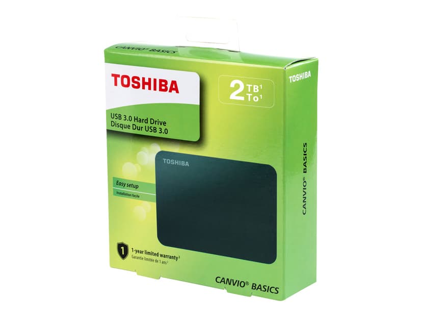 Toshiba Canvio Basics 2TB Svart