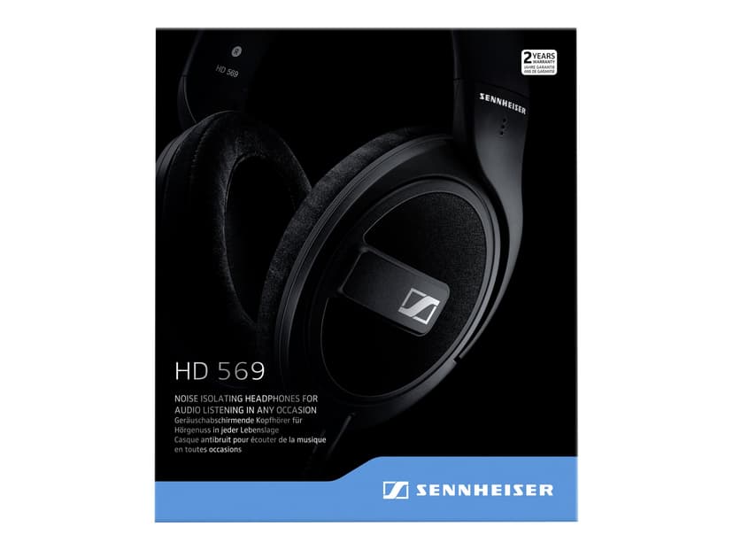 SENNHEISER HD 569 Hovedtelefoner 3,5 mm jackstik Stereo Sort