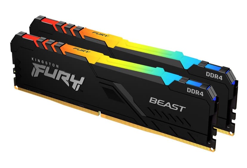 Kingston FURY Beast RGB 16GB 3,600MHz DDR4 SDRAM DIMM 288-PIN