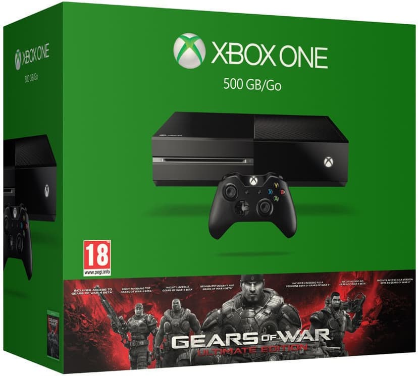 Microsoft Xbox One + Gears Of War Ultimate Edition 500GB Sort