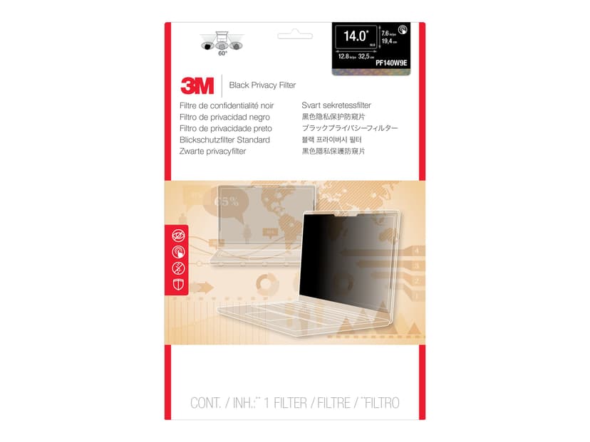 3M Privacy Filter for 14" Edge-to-Edge Widescreen Laptop 14" 16:9