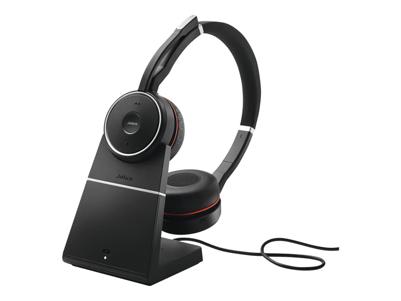 Jabra Evolve 75 MS incl. Charging Stand Headset USB Stereo Sort
