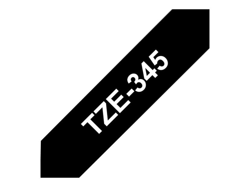 Brother Tape TZe-345 18mm Vit/Svart
