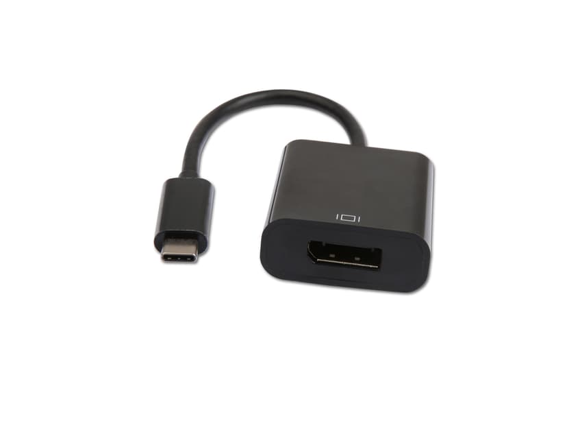 Prokord Prokord USB Type C Male - Displayport Female 0.1m Black USB-C Hane DisplayPort Hona Svart