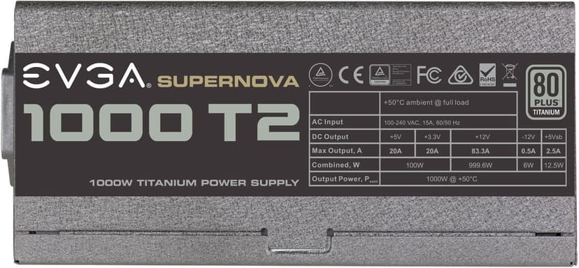 EVGA SuperNOVA 1000 T2 1,000W 80 PLUS Titanium