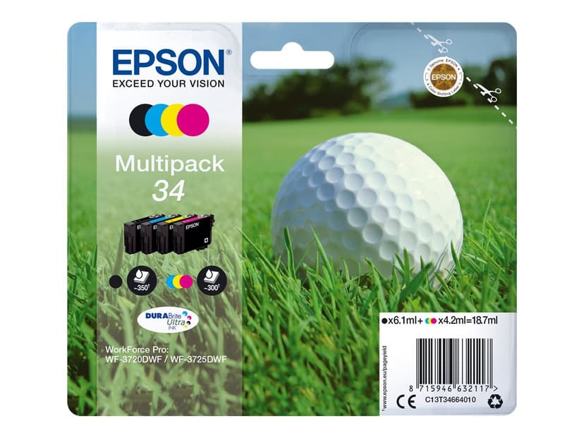 Epson Bläck Multipack (BK/C/M/Y) 34
