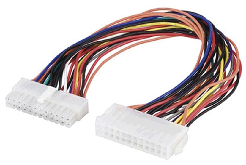 Microconnect Power extension cable 0.25m Virta 24-nastainen ATX Uros Virta 24-nastainen ATX Naaras