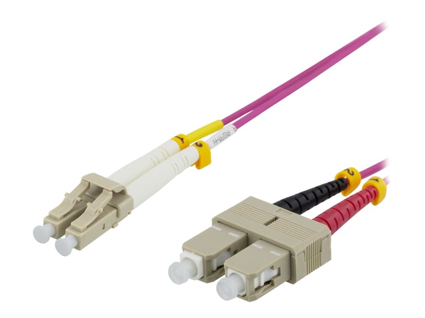 Deltaco Patch-kabel SC/UPC LC/UPC OM4 3m