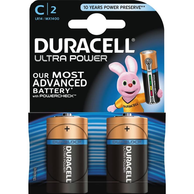 Duracell Batteri Ultra Power C 2st