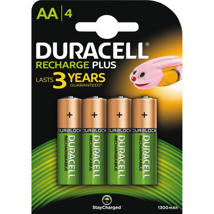 Duracell Batteri Laddbara Plus AA 1300mAh 4st
