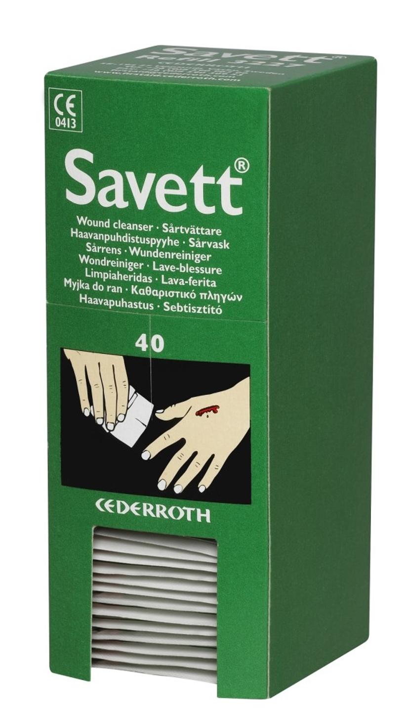 Cederroth Savett Refill 3227 Sårtvätt 40st/fp