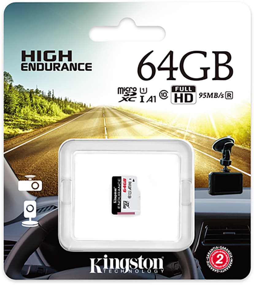 Kingston High Endurance 64GB Microsdxc microSDHC UHS-I Memory Card