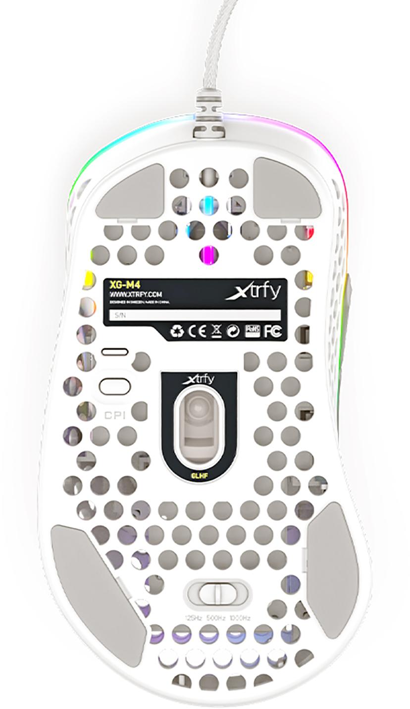 Xtrfy M4 RGB Gaming Mouse White Kabling 16,000dpi Mus Hvid