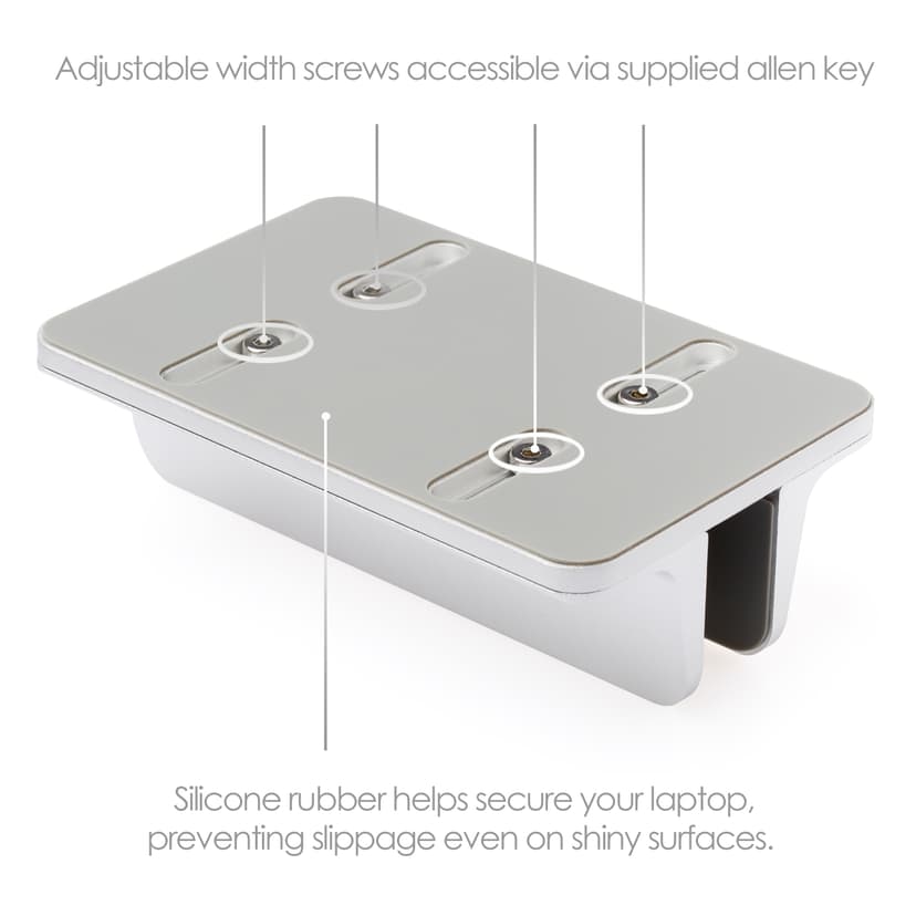 Desire2 Bordsställ Justerbar Aluminium Silver - Mac/Ultrabooks