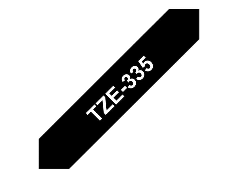 Brother Tape TZE-335 12mm Hvid/Sort