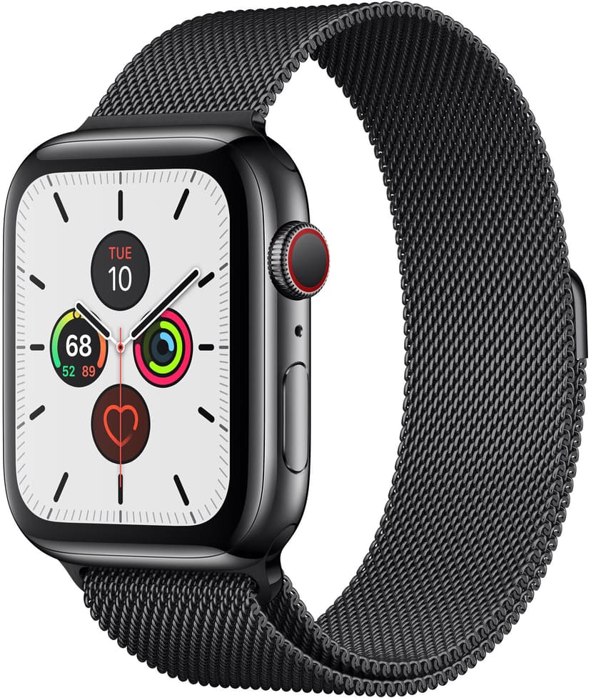 space black milanese loop 44mm
