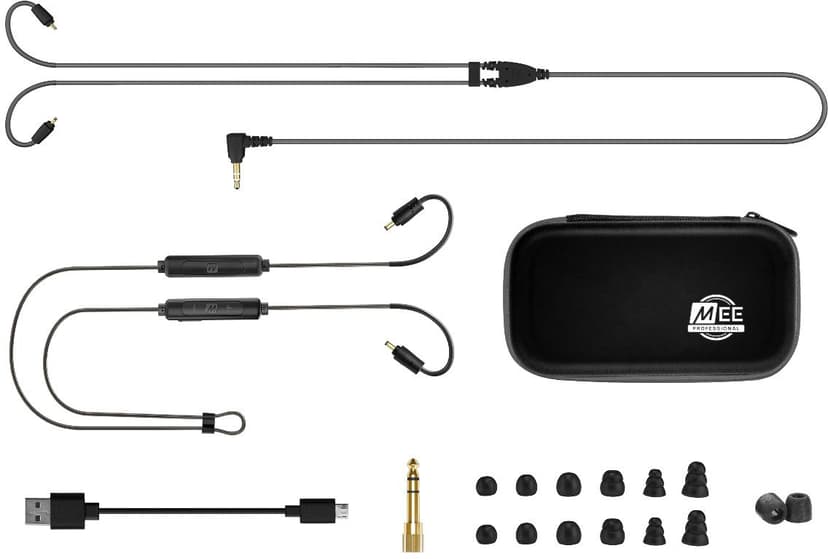 Mee Audio M6 Pro Gen2 + Btc2 Wireless Adapter 3,5 mm jakkiliitin Musta