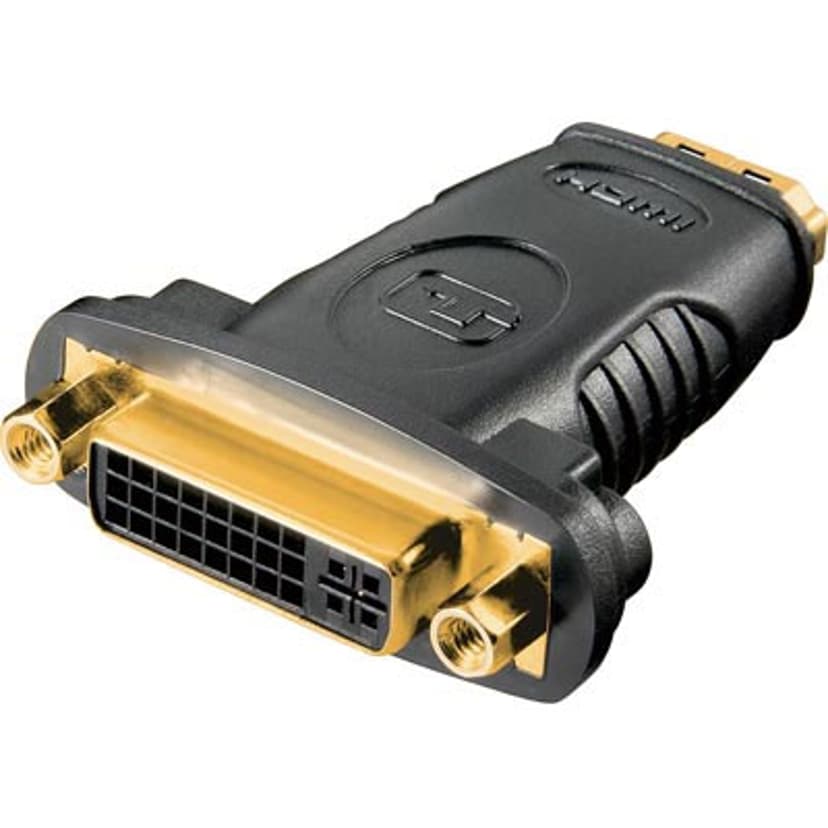 Deltaco Adapter DVI-D - HDMI Gold HDMI Naaras DVI-D Dual Link Naaras