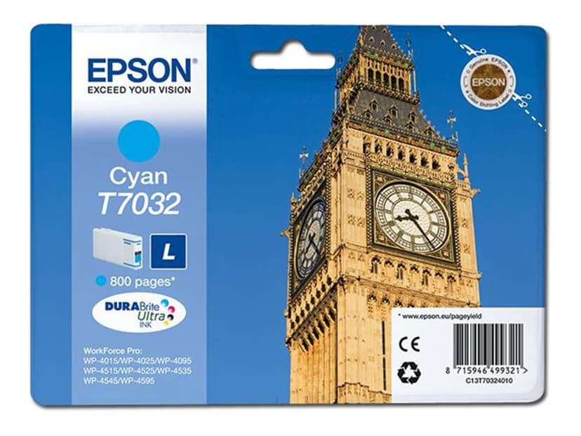 Epson Bläck Cyan T7032 L - WP4000/4500