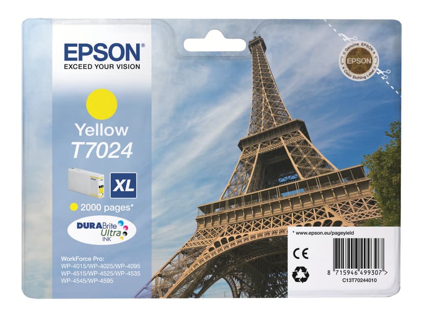 Epson Inkt Geel T7024 XL - WP4000/4500