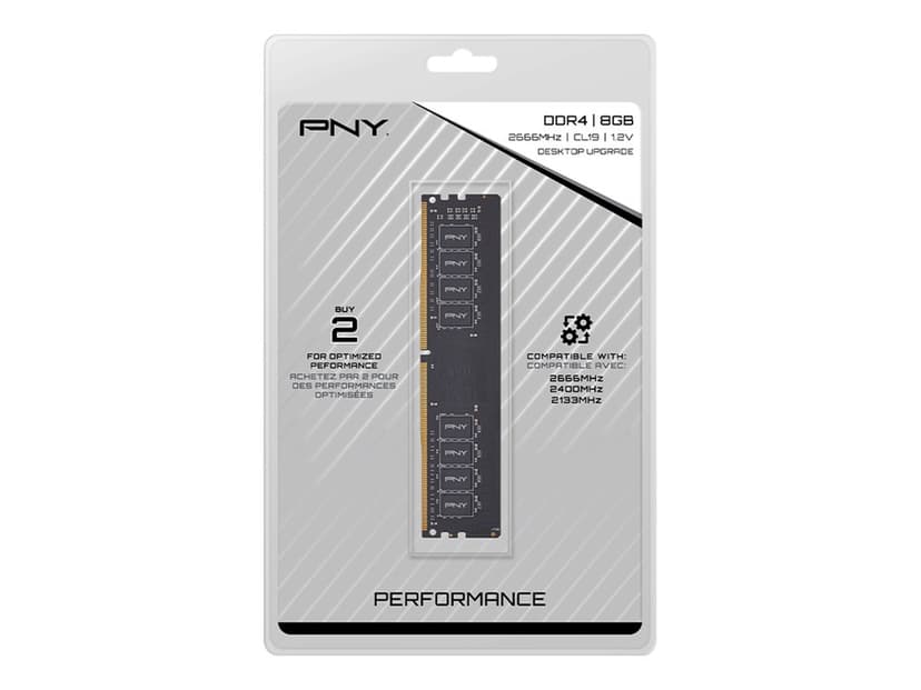 PNY DDR4 8GB 2,666MHz DDR4 SDRAM DIMM 288-pin