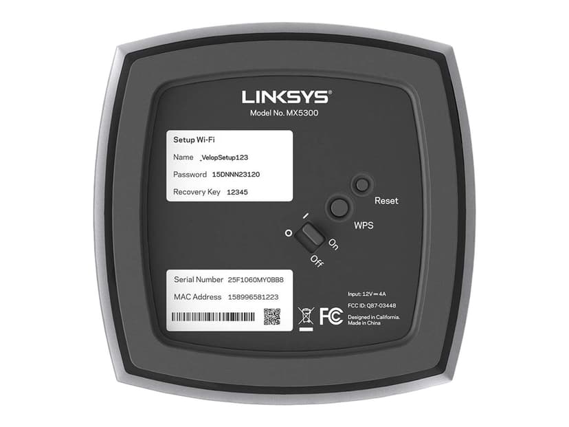 Linksys VELOP MX10600 TRI-BAND WI-FI6 AX5300 MESH SYS 2-PACK #demo