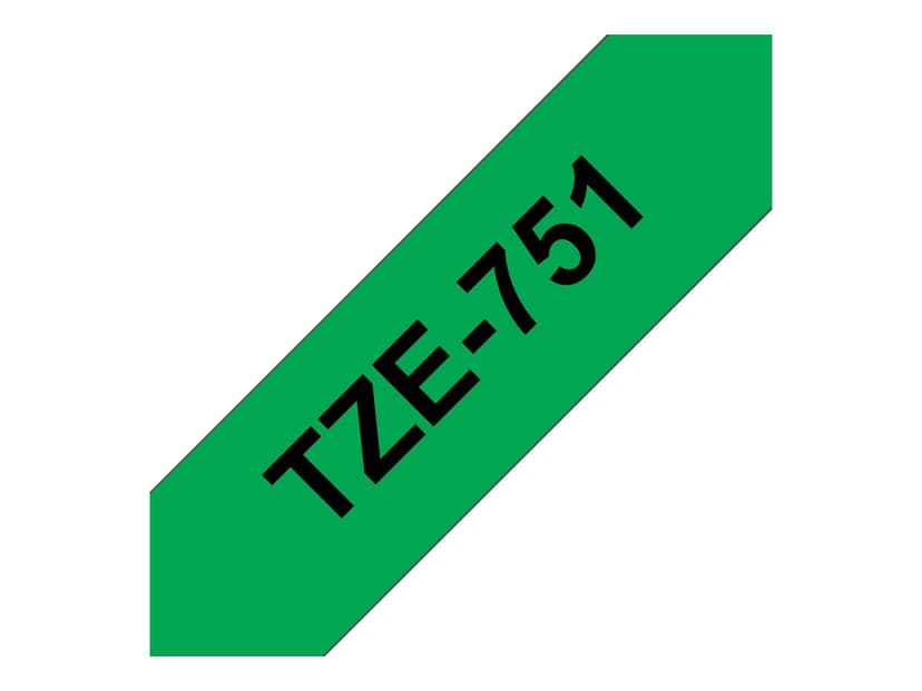 Brother Tape TZE-751 24mm Svart/Grön