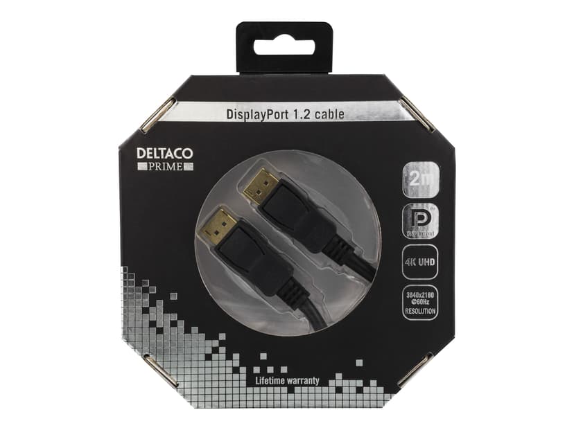 Deltaco Displayport -Kaapeli 2m DisplayPort Uros DisplayPort Uros