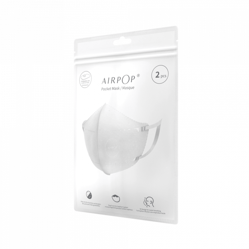 Airpop Pocket Mask NV Hvid 2-Pack