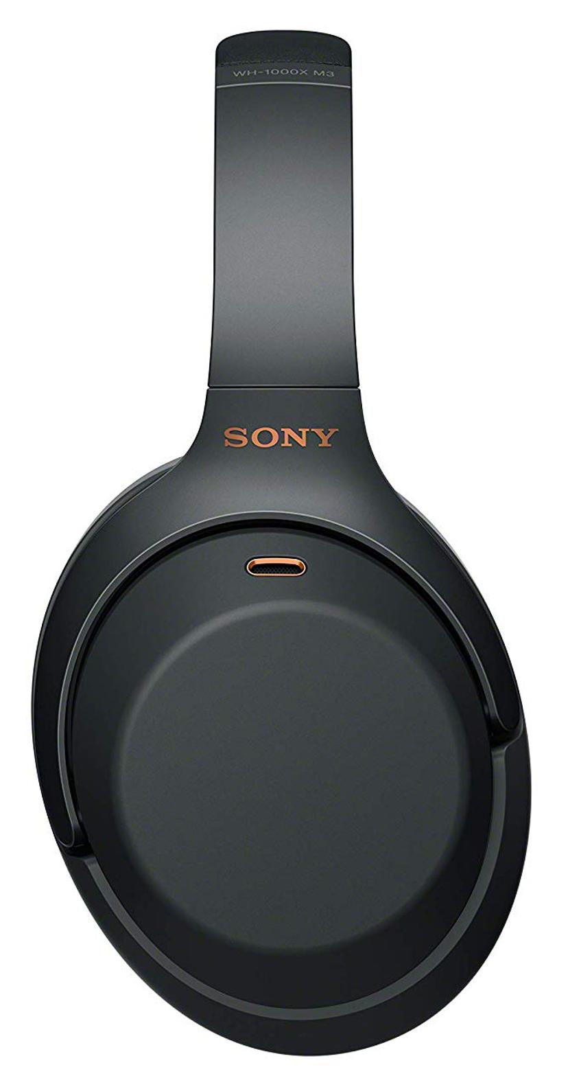 Sony WH-1000XM3 trådlösa hörlurar med mikrofon 3,5 mm kontakt Svart