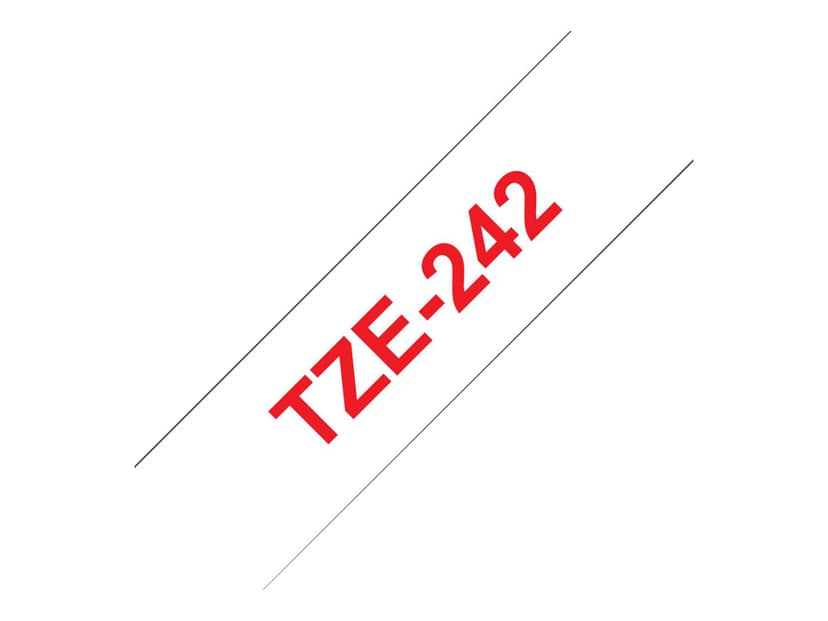 Brother Tape TZE242 18mm Röd/Hvid
