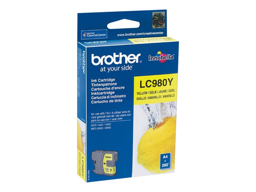 Brother Blæk Gul LC980Y - DCP-145C