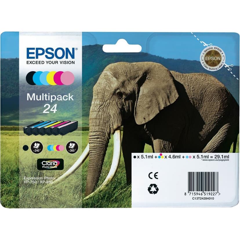 Epson Blekk Multipack 6-ColorS 24 Claria Foto HD