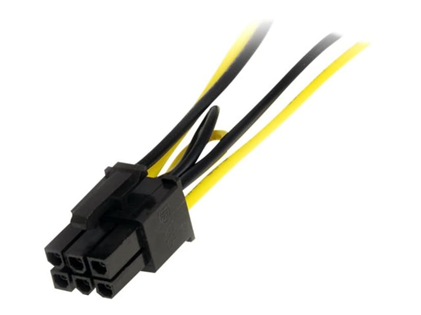 Startech SATA Power To 6 Pin PCI Express Video Card Power Cable Adapter 0.15m 15 pin Serial ATA strøm Han 6 pin PCI Express-strøm Han