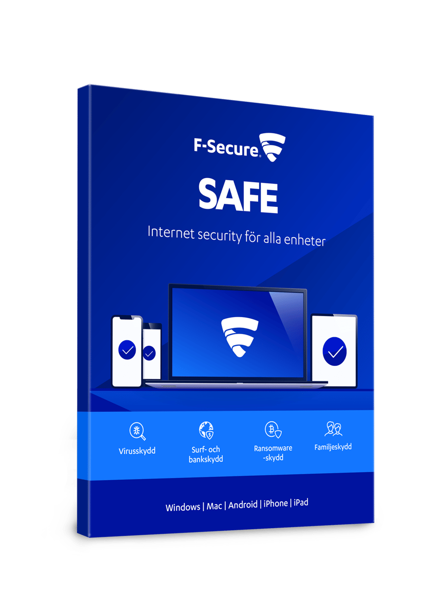 F-Secure SAFE 1 år 3-enheter Box