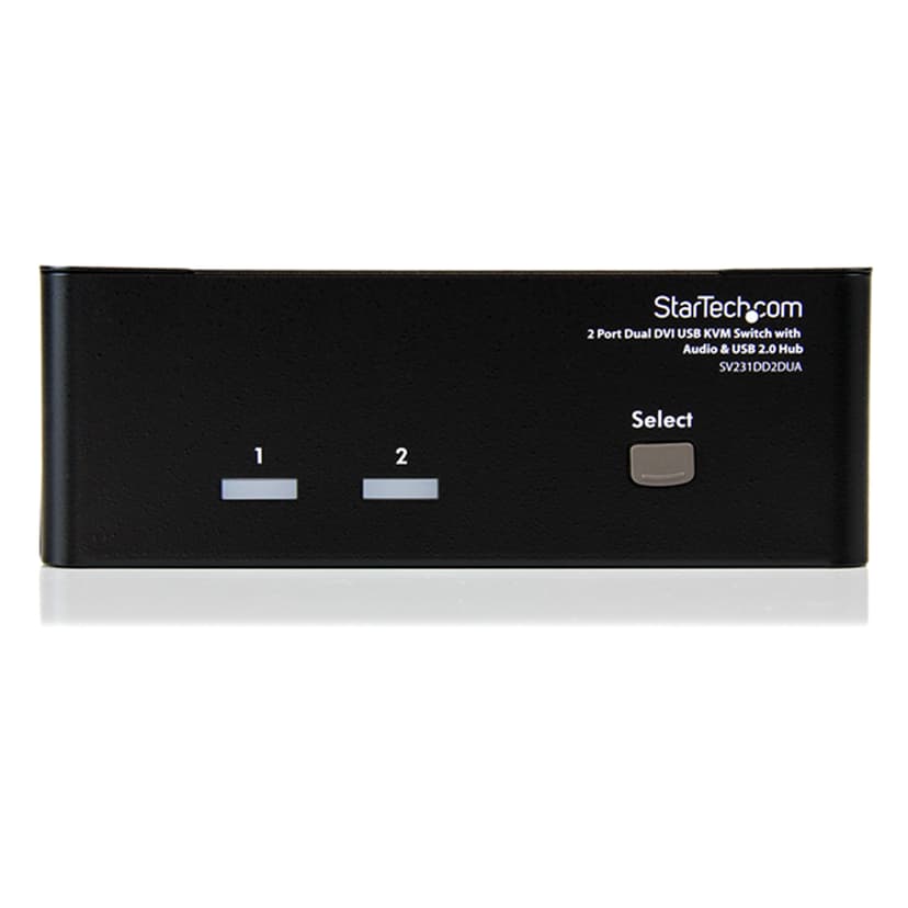 Startech 2 Port Dual DVI USB KVM Kytkin w/ Audio & USB Hubi