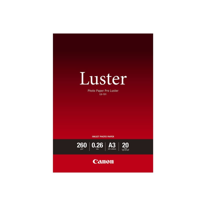 Canon Papper Photo Luster LU-101 A3 20-Ark 260g