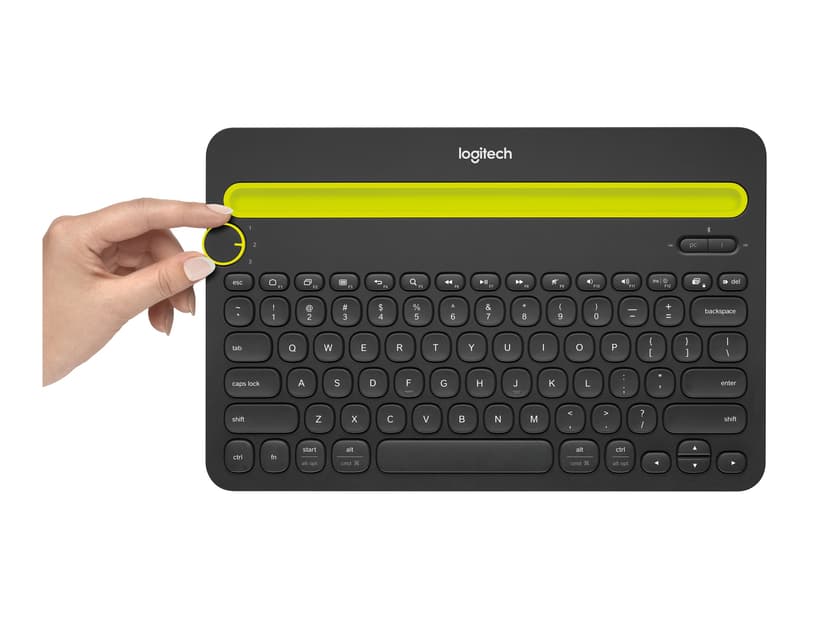 Logitech Multi-Device K480 Trådløs Nordisk Sort Tastatur