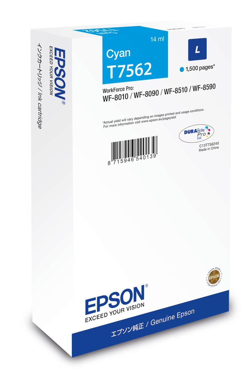 Epson Bläck Cyan T7562 1,5K - WF-8010/8090/8510/8590