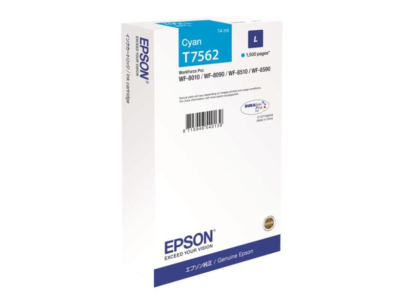 Epson Muste Syaani T7562 1,5K - WF-8010/8090/8510/8590