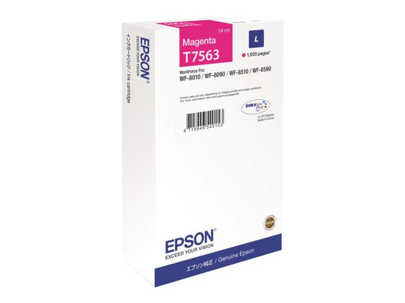 Epson Blekk Magenta T7563 1,5K - WF-8010/8090/8510/8590