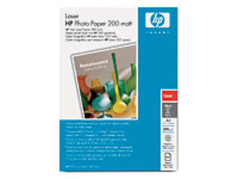 HP Papir Photo Laser Matte A4 200g 100 Ark