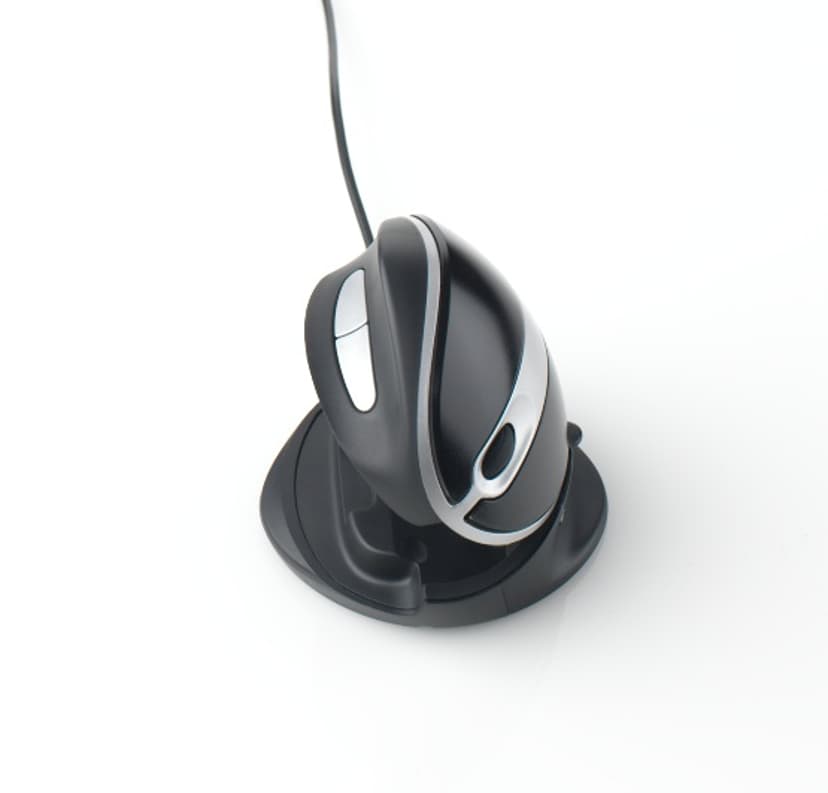 Ergoption Oyster Mouse Large Wired 1,200dpi Langallinen Hiiri Hopea; Musta