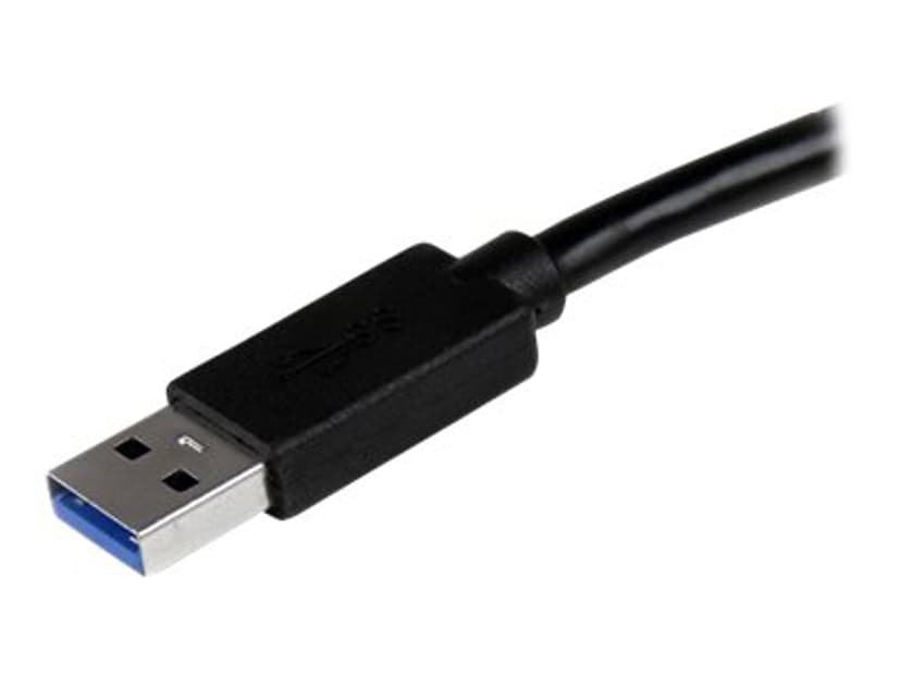 Startech USB 3.0 to DVI External Video Card Adapter with 1-Port USB Hub ulkoinen videoadapteri 1920 x 1200 DVI, VGA