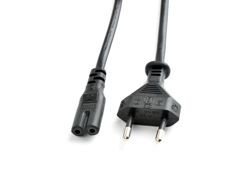 Prokord Power cable 5m Europlug (stroom CEE 7/16) Male Voeding IEC 60320 C7