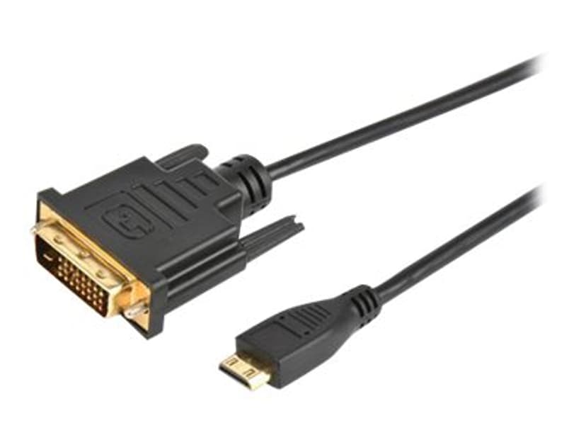 Prokord HDMI 1.4-kaapeli 1m HDMI Mini Uros DVI-D Dual Link Uros