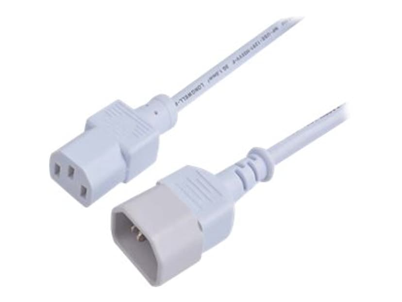 Prokord Strømforlengelseskabel 1m Strøm IEC 60320 C14 Strøm IEC 60320 C13